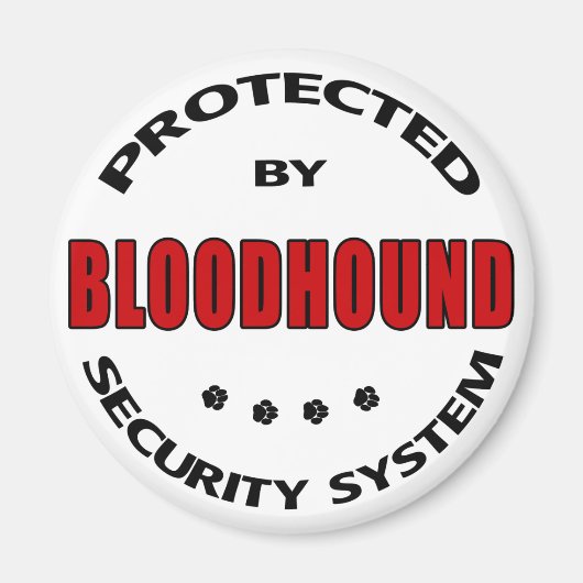 Bloodhound Dog Security Magneet (Voorkant)