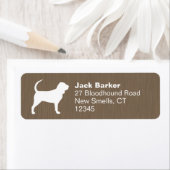 Bloodhound Dog Silhouette Return Address Labels (Insitu)