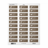 Bloodhound Dog Silhouette Return Address Labels (Full Sheet)