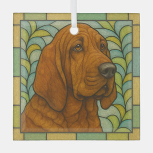 Bloodhound "Glas in lood" Glas Ornament