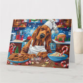 Bloodhound Holiday Baking: Feestelijke Kerst Kaart (Voorkant)