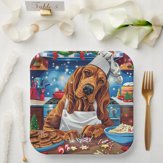 Bloodhound Holiday Baking: Feestelijke Kerst Papieren Bordje (Huwelijk)