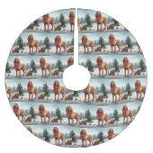 Bloodhound Hond in Sneeuw Kerstmis Kerstboom Rok (Voorkant)