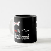 Bloodhound (I Love) Mug (Devant gauche)