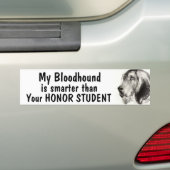 Bloodhound is slimmer dan je eerling student bumpersticker (Op auto)
