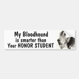 Bloodhound is slimmer dan je eerling student bumpersticker