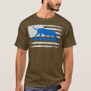 Bloodhound K9 politieagent Verenigde Staten vlag d T-shirt