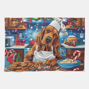 Bloodhound Kerstbakvakantie: Festieve Kerst Theedoek