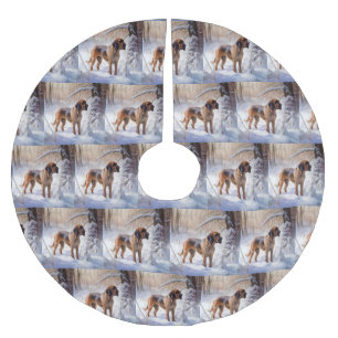 Bloodhound Laat het sneeuwen Kerstmis Kerstboom Rok