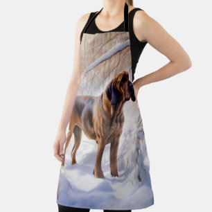 Bloodhound Laat het sneeuwen Kerstmis Schort