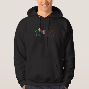 Bloodhound mama papa Heartbeat Dog Hoodie
