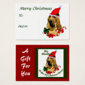 Bloodhound Noël Nom cadeau Tags (Devant & derrière)