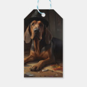Bloodhound pompoenen Halloween eng Cadeaulabel (Achterkant)