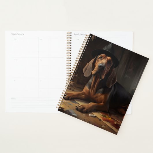 Bloodhound pompoenen Halloween eng Planner (Display)
