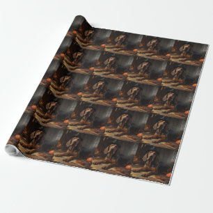 Bloodhound Pompoenen Halloween Griezelen Cadeaupapier