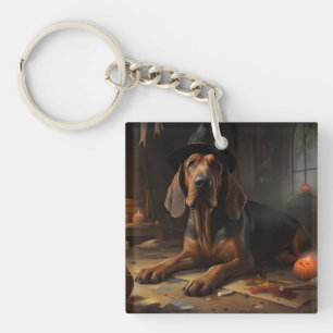 Bloodhound Pompoenen Halloween Griezelen Sleutelhanger