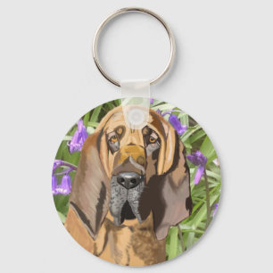 Bloodhound Portrait Sleutelhanger