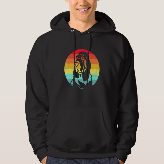 Bloodhound Retro Artwork  Sunset Bloodhond Hoodie (Voorkant)