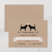Bloodhound Silhouettes Mariage RSVP (Devant / Derrière)