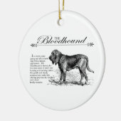 Bloodhound  winkelstijl keramisch ornament (Links)