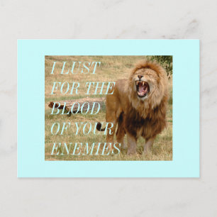 bloodlust briefkaart