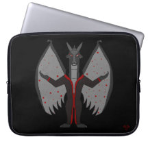 Bloodmoon Dragon RPG op zwarte laptopsleeve
