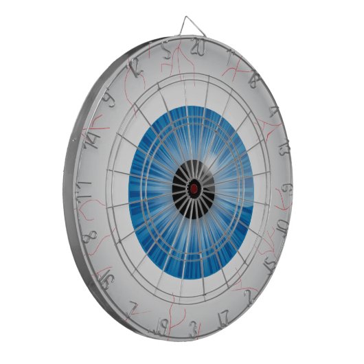 Bloodshot Blue Eyeball Dartbord (Voorkant Links)
