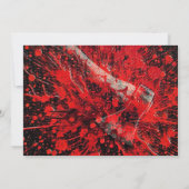 Bloody Axe Enge Horror Halloween Party Kaart (Achterkant)