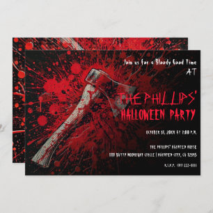 Bloody Axe Enge Horror Halloween Party Kaart