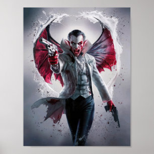 Bloody beau Vampire Mafia avec armes Poster Art