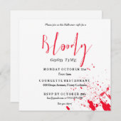Bloody Bon Temps Fête d'Halloween Invitation (Devant / Derrière)