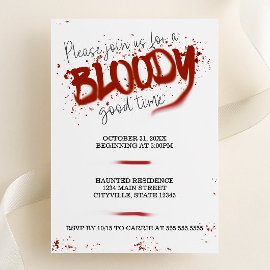 Bloody Bon Temps Halloween Fête Invitation