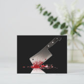 Bloody Cleaver Briefkaart (Staand voorkant)