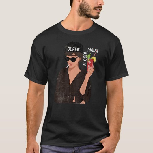 Bloody Cocktail Queen Wodka Wijntomaat Chili ON B T-shirt (Voorkant)