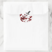 Bloody Dagger Ronde Sticker (Tas)