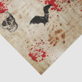 Bloody Decoupage Skull Skeleton Tissuepapier (Detail)
