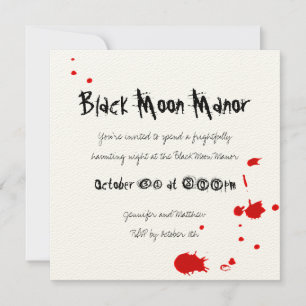 Bloody Devil Halloween Invitation on Cream Kaart