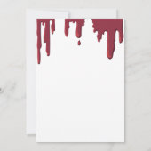 Bloody Drip Halloween Éffrayant Party Invitation (Dos)