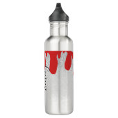 Bloody Dripping Sparkles Monogramname Waterfles (Rechts)