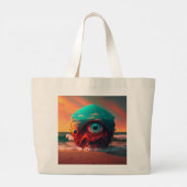 Bloody Eyes Grote Tote Bag (Achterkant)