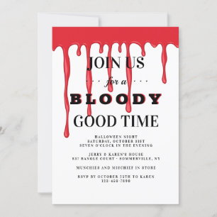 Bloody Good Time Halloween-feestuitnodiging Kaart