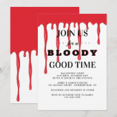 Bloody Good Time Halloween Party uitnodiging (Voorkant / Achterkant)