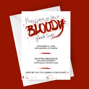 Bloody Good Time Halloween Party uitnodiging