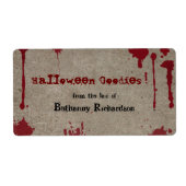 Bloody Halloween Étiquette (Devant)
