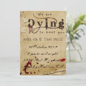 Bloody Halloween Invitation Kaart (Staand voorkant)