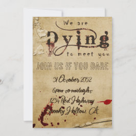 Bloody Halloween Invitation Kaart