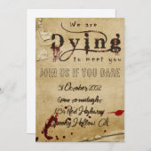 Bloody Halloween Invitation Kaart (Voorkant / Achterkant)