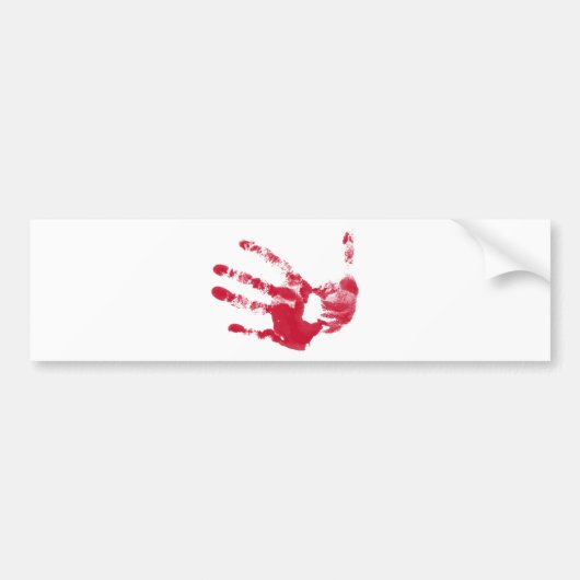 Bloody Hand Bumpersticker (Voorkant)