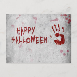 Bloody-handafdruk Halloween Briefkaart