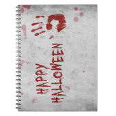 Bloody-handafdruk Halloween Notitieboek (Voorkant)